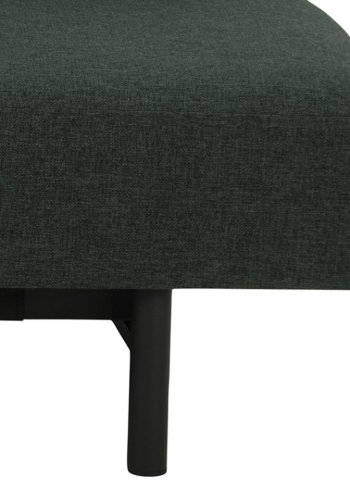 ACT NORDIC Malling bddsoffa, med utdragbar sng och 2 kuddar - grnt tyg och svart stl