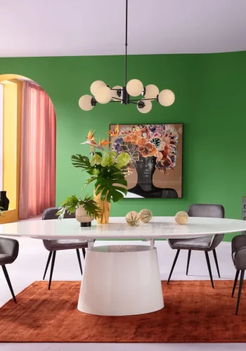 KARE DESIGN Extension Benvenuto ovalt spisebord - hvit hyglans tre, med sommerfugltopp (200(50)x110)