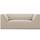 MICADONI Ruby sofa, 2 seter - beige flyel og sort plast