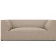 MICADONI Ruby sofa, 2 seter - beige flyel og sort plast