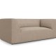 MICADONI Ruby sofa, 2 seter - beige flyel og sort plast
