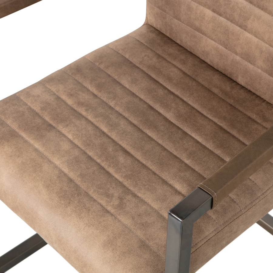 WOOOD BAS SPISESTOL I SKINNLOOK TAUPE