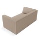 MICADONI Ruby sofa, 2 seter - beige flyel og sort plast