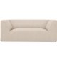 MICADONI Ruby sofa, 2 seter - beige stoff og sort plast