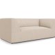 MICADONI Ruby sofa, 2 seter - beige stoff og sort plast