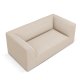 MICADONI Ruby sofa, 2 seter - beige stoff og sort plast