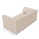 MICADONI Ruby sofa, 2 seter - beige stoff og sort plast