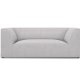 MICADONI Ruby sofa, 2 seter - grtt stoff og sort plast