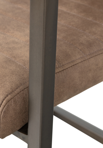 WOOOD BAS SPISESTOL I SKINNLOOK TAUPE