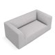 MICADONI Ruby sofa, 2 seter - grtt stoff og sort plast