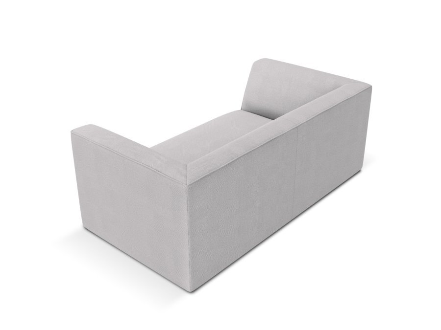 MICADONI Ruby sofa, 2 seter - grtt stoff og sort plast