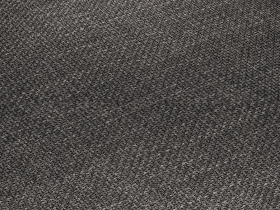 MICADONI Ruby sofa, 2 seter - grtt stoff og sort plast