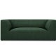 MICADONI Ruby sofa, 2 seter - grnt stoff og sort plast