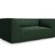 MICADONI Ruby sofa, 2 seter - grnt stoff og sort plast