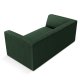 MICADONI Ruby sofa, 2 seter - grnt stoff og sort plast