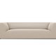 MICADONI Ruby sofa, 3 seter - beige flyel og sort plast