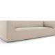 MICADONI Ruby sofa, 3 seter - beige flyel og sort plast