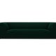 MICADONI Ruby sofa, 3 seter - grnn flyel og sort plast