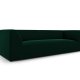 MICADONI Ruby sofa, 3 seter - grnn flyel og sort plast
