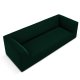 MICADONI Ruby sofa, 3 seter - grnn flyel og sort plast