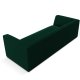 MICADONI Ruby sofa, 3 seter - grnn flyel og sort plast