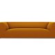 MICADONI Ruby sofa, 3 seter - gul flyel og sort plast