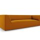 MICADONI Ruby sofa, 3 seter - gul flyel og sort plast