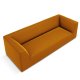 MICADONI Ruby sofa, 3 seter - gul flyel og sort plast