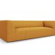 MICADONI Ruby sofa, 3 seter - gult stoff og sort plast