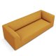 MICADONI Ruby sofa, 3 seter - gult stoff og sort plast