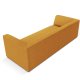 MICADONI Ruby sofa, 3 seter - gult stoff og sort plast