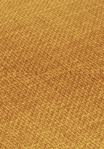 MICADONI Ruby sofa, 3 seter - gult stoff og sort plast