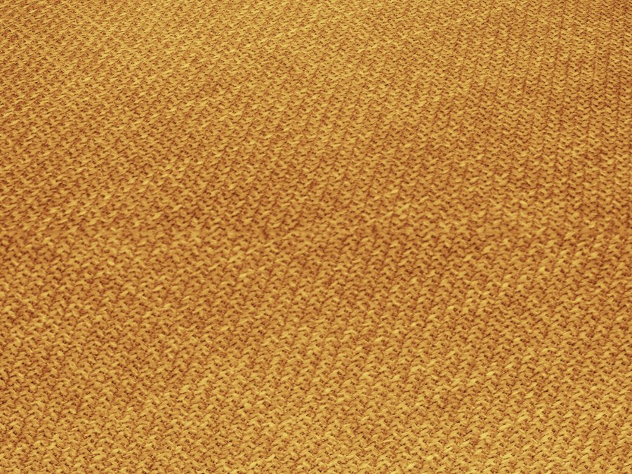 MICADONI Ruby sofa, 3 seter - gult stoff og sort plast