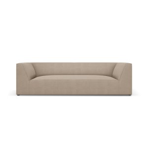 MICADONI Ruby sofa, 3 sder - beige stof og sort plast