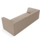 MICADONI Ruby sofa, 3 seter - beige stoff og sort plast