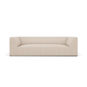 MICADONI Ruby sofa, 3 sder - beige stof og sort plast