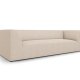 MICADONI Ruby sofa, 3 seter - beige stoff og sort plast