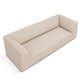 MICADONI Ruby sofa, 3 seter - beige stoff og sort plast