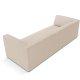 MICADONI Ruby sofa, 3 seter - beige stoff og sort plast