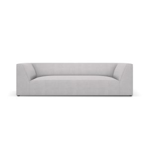 MICADONI Ruby sofa, 3 sder - gr stof og sort plast