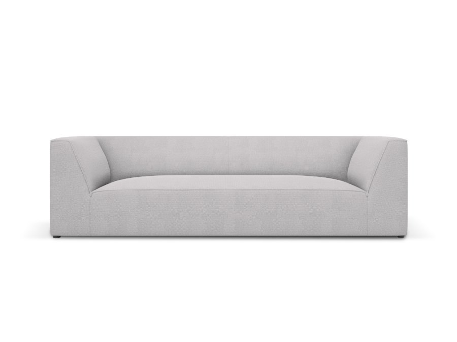 MICADONI Ruby sofa, 3 seter - grtt stoff og sort plast