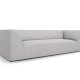 MICADONI Ruby sofa, 3 seter - grtt stoff og sort plast