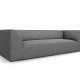MICADONI Ruby sofa, 3 seter - grtt stoff og sort plast