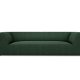 MICADONI Ruby sofa, 3 seter - grnt stoff og sort plast