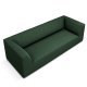 MICADONI Ruby sofa, 3 seter - grnt stoff og sort plast