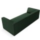MICADONI Ruby sofa, 3 seter - grnt stoff og sort plast