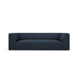 MICADONI Ruby sofa, 3 sder - bl stof og sort plast