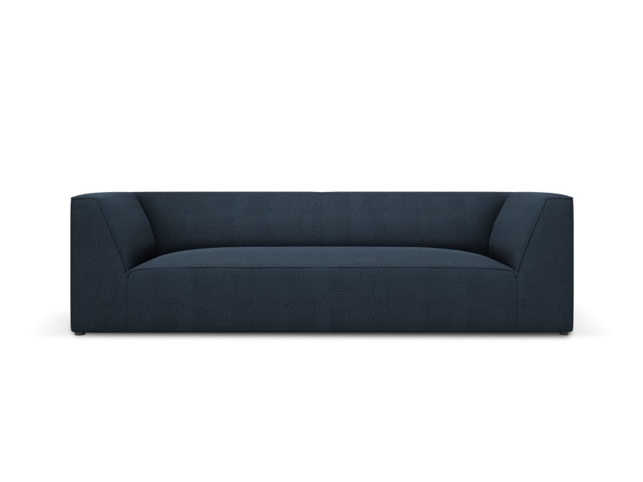 MICADONI Ruby sofa, 3 seter - bltt stoff og sort plast
