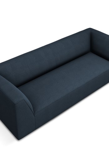 MICADONI Ruby sofa, 3 seter - bltt stoff og sort plast