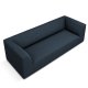 MICADONI Ruby sofa, 3 seter - bltt stoff og sort plast